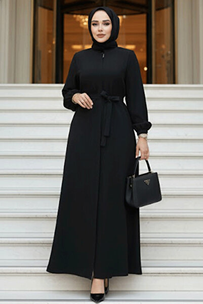 N.S NEVA STYLE فستان تشيونغتشينغ (فيرايس) أسود بحزام 26391S