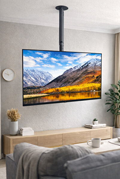 Serend Teleskopik Tv Tavan Askı Aparatı - min.32 inç - max. 55 inç uyumlu - Siyah