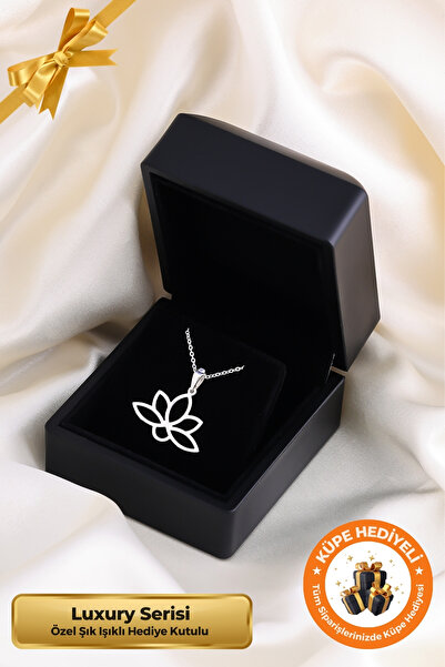 Lucente Jewellery Işıklı Hediye Kutulu Su Lotusu 925 Ayar Gümüş Kaplama Yoga ...