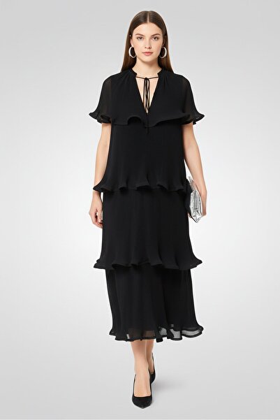 Stella McCartney Women Abito Donna Layered Evening Dress, Black
