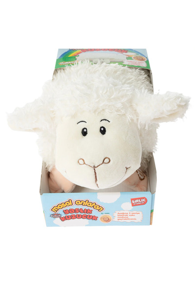 TOHA Türkçe Masal Anlatan Kuzucuk Yastık | Sesli Uyku Arkadaşı Peluş Oyuncak