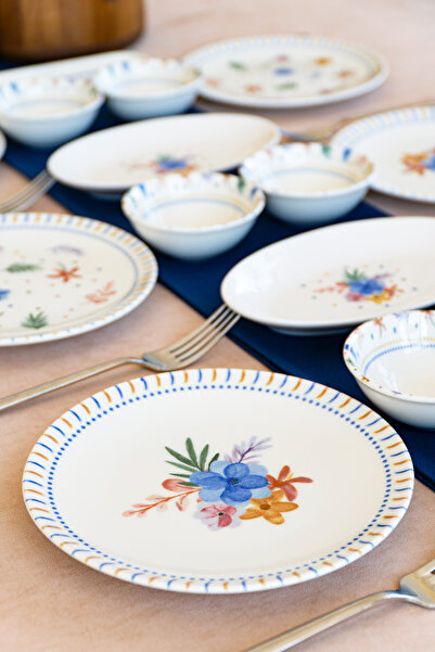 Heda Porselen طقم إفطار بورسلين 16 قطعة من Dalya لـ 6 أشخاص