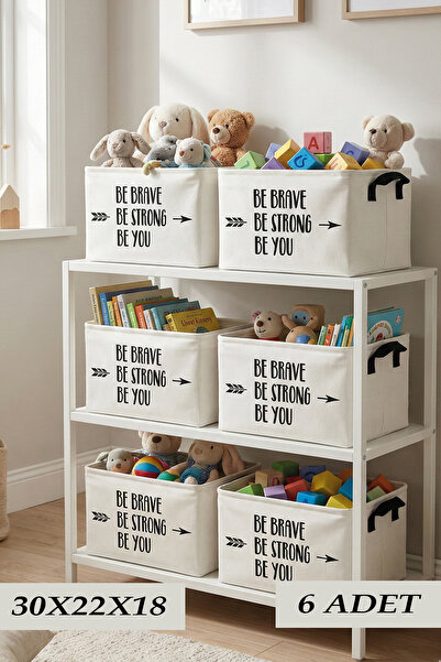 PH Prendi Home 6 قطع من سلال التخزين البسيطة البيضاء القابلة للطي لتنظيم الأل...