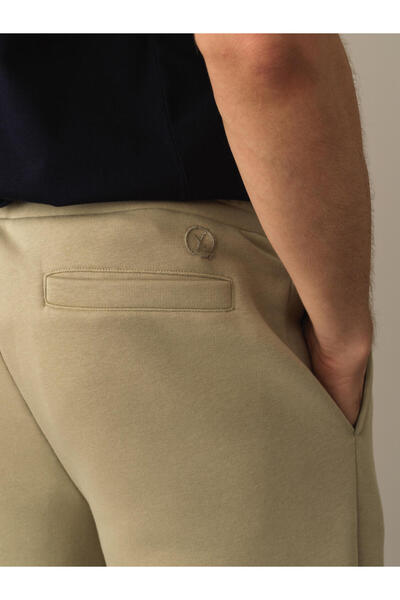 Xint Erkek Karaağaç Yeşili Pamuklu Regular Fit Basic Sweat Pantolon