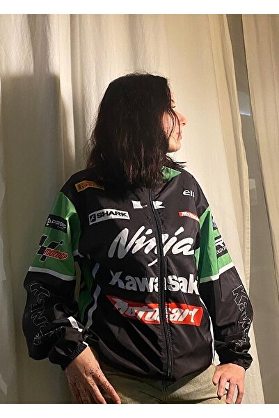 Lushen معطف واق من المطر مطبوع عليه مظلة للجنسين من قماش المظلة باللون الأسود