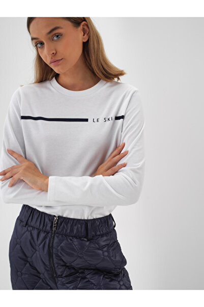 Xint Kadın Beyaz %100 Pamuk Baskılı Tişört