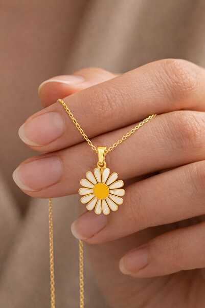 Soleildor Açılır Papatya Gümüş Kolye
