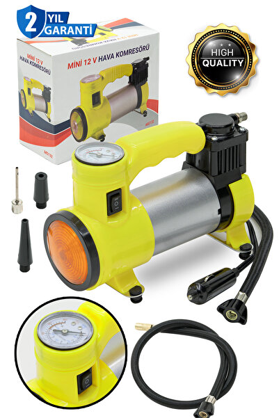 MOONSHOP Yeni Seri Çelik Gövde Pistonlu 12 V 145 Psi Dakikada 80 Lt Araç Arab...