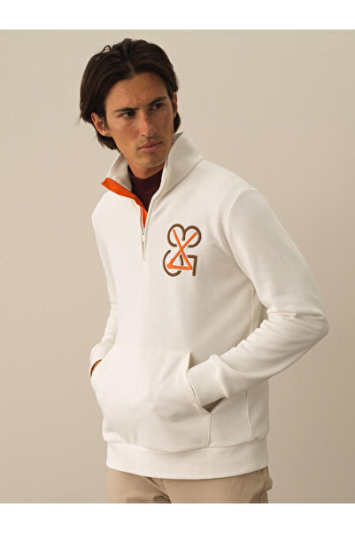 Xint Erkek Ekru Pamuklu Regular Sweatshirt