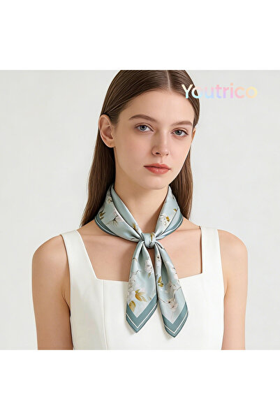 Youtrico وشاح حرير التوت 100%، مزهر بشكل جميل، مناسب لأوائل الخريف، مناسب لجم...