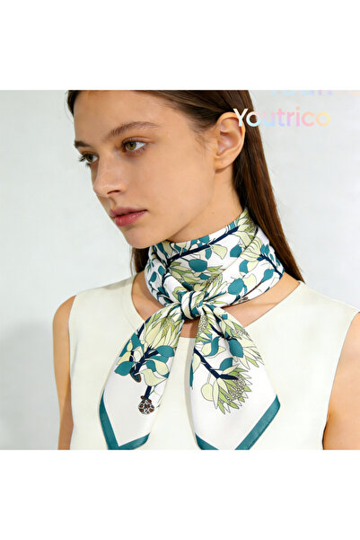 Youtrico 100% Mulberry Silk Scarf,pretty Floral,Early autumn,all years,elegan...