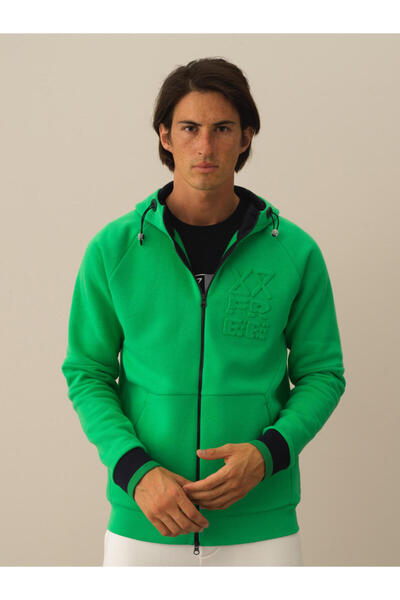 Xint Erkek Yeşil Pamuk Dokulu Regular Fit Sweatmont