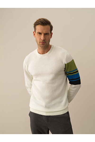 Xint Erkek Kbeyaz Bisiklet Yaka Regular Fit Kazak