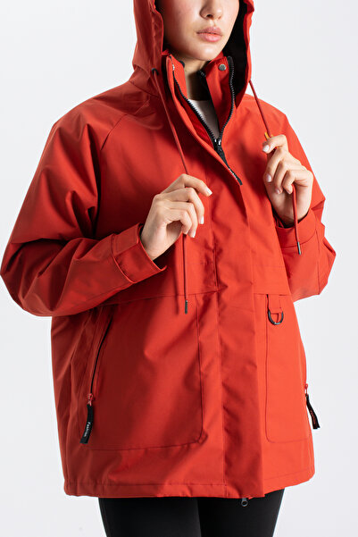 Ecrou Women's Coat with Windbreaker on the Back and Fleece Inside A963518