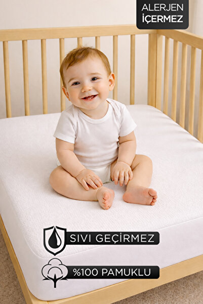 Dream Time %100 Pamuklu Sıvı Geçirmez Bebek Çocuk Alezi | Pamuklu Organik Yat...