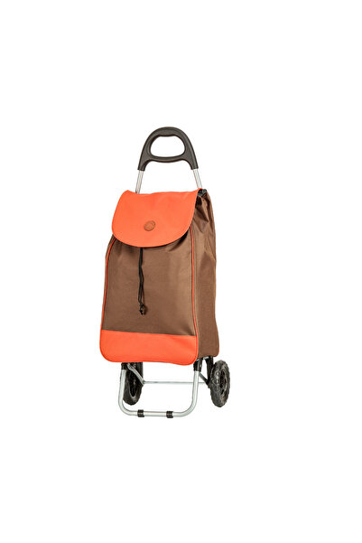 Madisson Cărucior de cumpărături SW42034, 2 roți, poliester 600D, maro