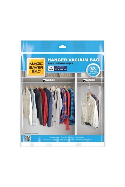 Magic Saver Bag 2'li Askılı Vakumlu Poşet Seti XL