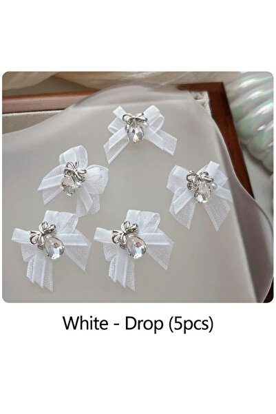 Choice 5 قطع من فيونكة الأورجانزا ثلاثية الأبعاد لتزيين الأظافر بأحجار الراين...