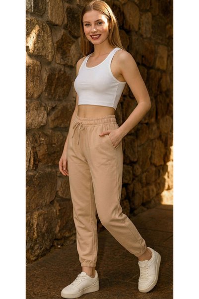 Miyalon Women's Lace-Up Elastic Leg Sweatpants