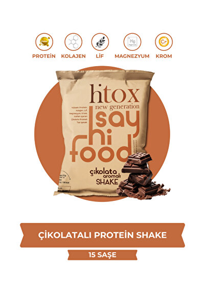 Çikolatalı Yüksek Proteinli Toz (Magnezyum, Kolajen, Whey Protein, Krom İçerir) | 15 Saşe