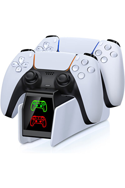 Choice شاحن PS5 FC304-AE DinoFire شاحن سريع مزدوج لـ PS5 DualSense محطة شحن ح...