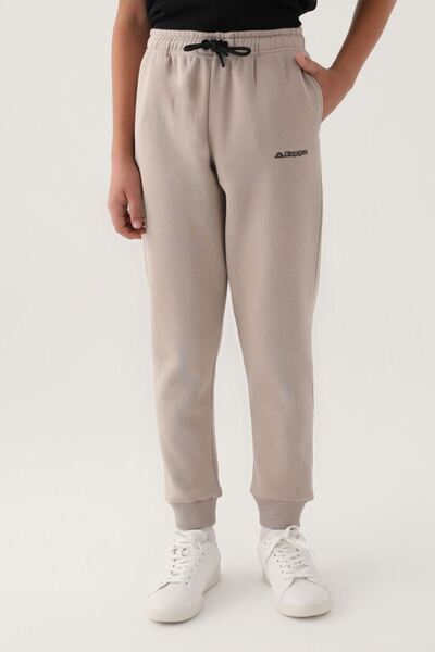 Kappa 7-16 години Унисекс детски панталони от спортен екип - бежови -