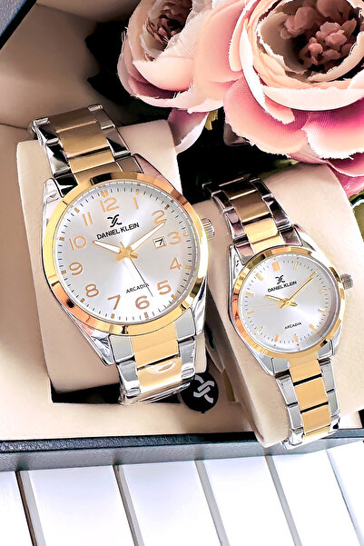 Daniel Klein Gift Bay- Set Watch 3 Atm Water Resistant Two Colors Steel Band ...