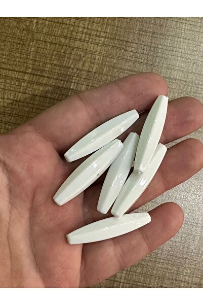 Gönülden Tasarım 7 komada piramidalnih bijelih perli za nakit 4 cm