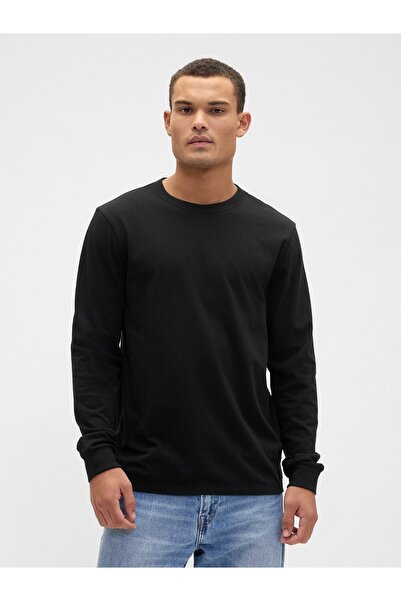 GAP Erkek Siyah Everyday Soft Bisiklet Yaka T-Shirt