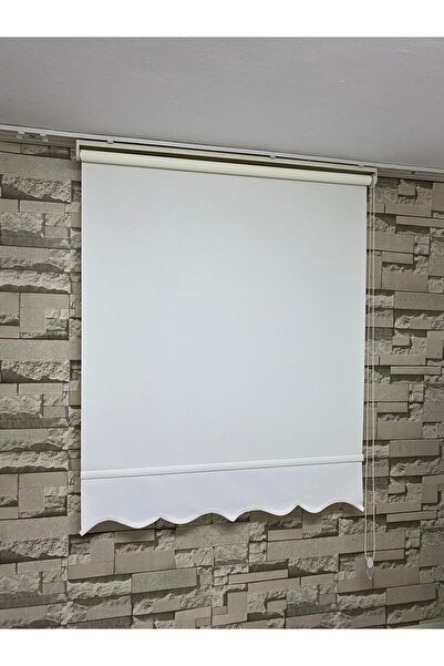 PERDECİNİZ Mat Stor Perde Ekru Renk - Güneşlik Perde- Kaliteli Kumaş Kalın Ku...