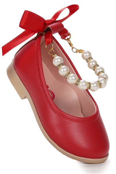 KARAMAZI حذاء باليه مطاطي للفتيات الصغيرات من Blanch Skin Pearl