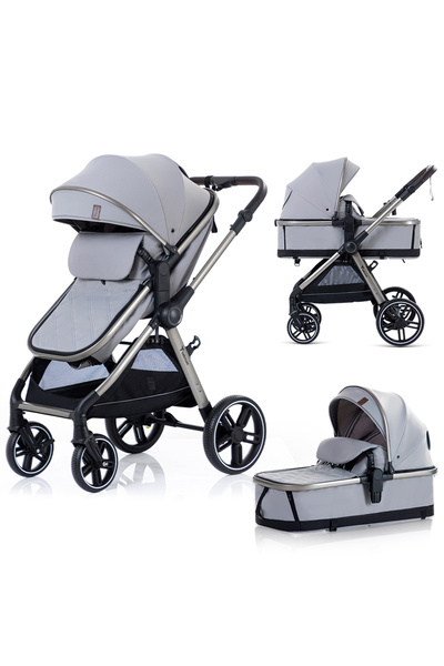 TEKNUM عربة أطفال 3 في 1 للسفر - رمادي