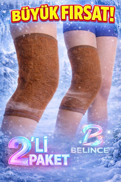 BELİNCE Deve Tüyü Yün Kışlık Dizlik - Isıtır - Sıcak Tutar - Destekler