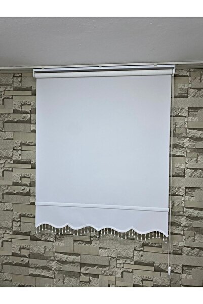 PERDECİNİZ Stor Perde Beyaz Renk - Güneşlik Perde - Ev, Ofis - Kaliteli Kumaş...