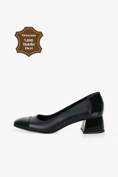 Grasyano Piele naturală Piele lacuită neagră Detaliu Confort 1 Pantofi de tip...