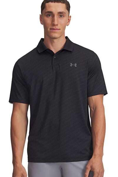 Under Armour Ua Matchplay Printed Polo Men's Casual T-Shirt Black