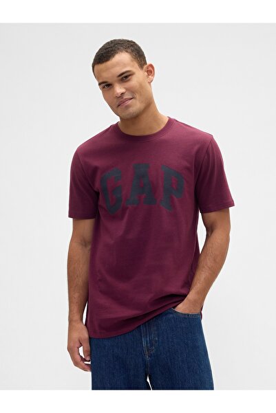 GAP Erkek Mor Everyday Soft Logo T-Shirt