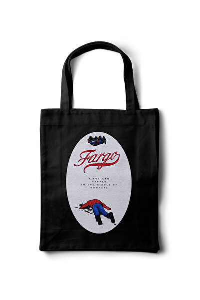 INKD حقيبة قماشية من الغاباردين - تصميم مستوحى من فيلم "فارجو" (1996) - 35×40