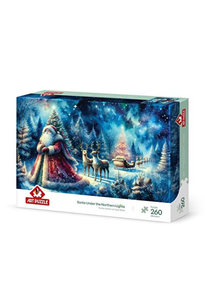 Art Puzzle Northern Lights and Santa Claus 260 Piece Puzzle