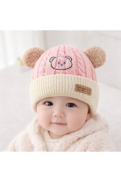 GlassySKY (6 أشهر - سنتين) قبعة شتوية محبوكة للأطفال من الجنسين مع حماية للأذ...