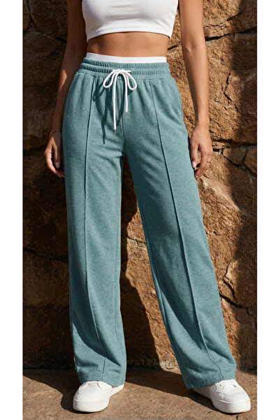 Miyalon Women's Oversized Summer Combed Cotton Fabric Elastic Waist Wide Leg ...