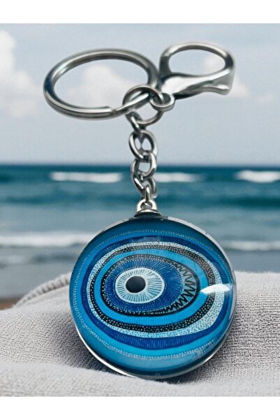 GALATA GIFT سلسلة مفاتيح معدنية مستديرة، حلقة مفاتيح مطلية بالإيبوكسي، قطر 3 ...