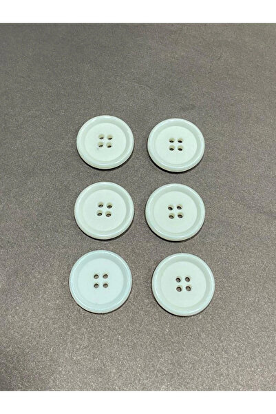 BİGÜMEX طقم مكون من 20 معطف واق من المطر بأزرار إيطالية بيضاء - 2.5 سم (M8926)