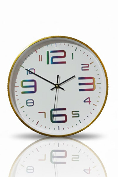 VENETTO RENKLİ DUVAR SAATİ GOLD 30*30 CM