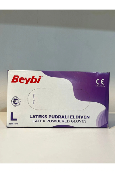 BİGÜMEX قفازات لاتكس بودره عبوة من 100 - متوسط (مقاس M)