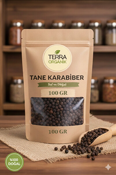 Terra Organik Karabiber Tane (İri Taneli, Elenmiş) 100 gr