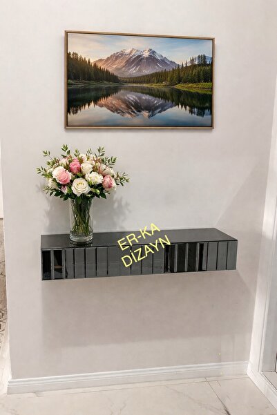 ER-KA DİZAYN AYNA FÜME DRESUAR RAF Duvara Monte Dresuar Hol Antre Petek Üstü ...