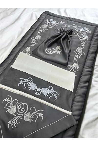 Mariabella Home Collection Maraş İşi Seccade Havlu Bohça Terlik Kesesi 4 Parç...