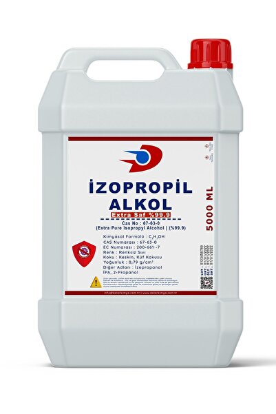 Saf ipa izo propil - 5 Litre %99.9 Temizlik Solventi (izopropil)