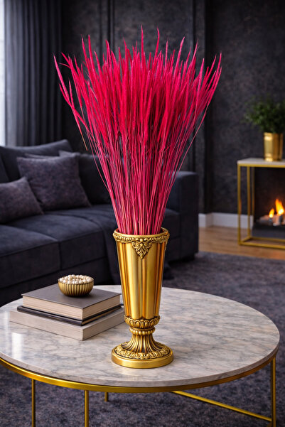 ÇINARASYADAHOME Şoklanmış Kırmızı Deniz Solucanı Otu 45-50 Dal 50-60 cm Dekor...